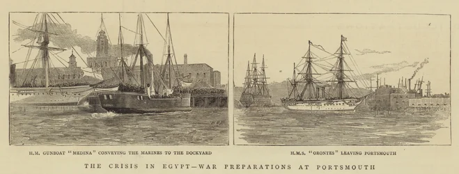 Die Krise in Ägypten, Kriegsvorbereitungen in Portsmouth